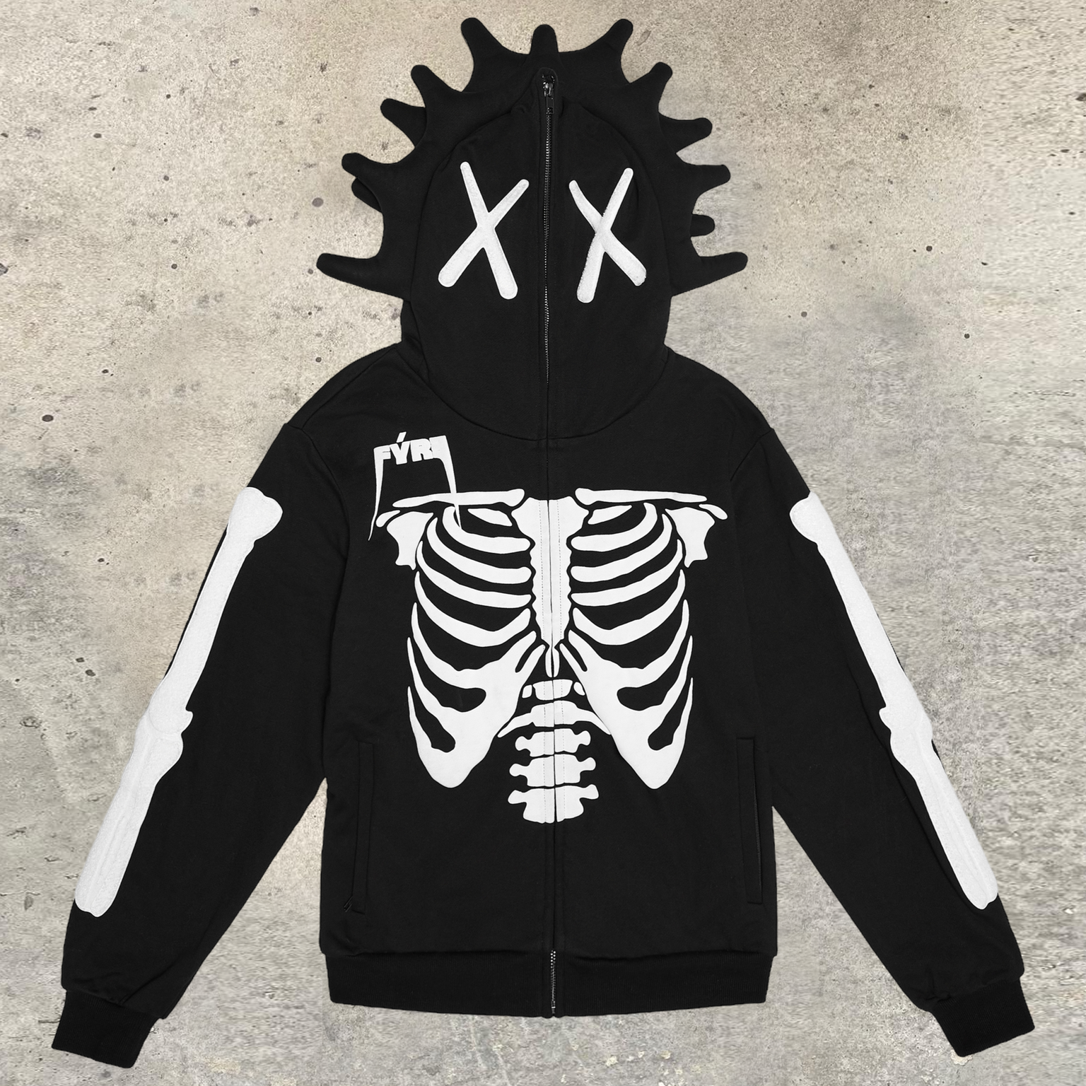 Statement Street Style Full Zip Print Hoodie