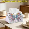 Big Butterfly DIY PULeather Diamond Painting Tissue Box for Adults Beginners Large Size Diamond Art Paper Storage Holder for Living Room Bedroom Bathroom Table Decor