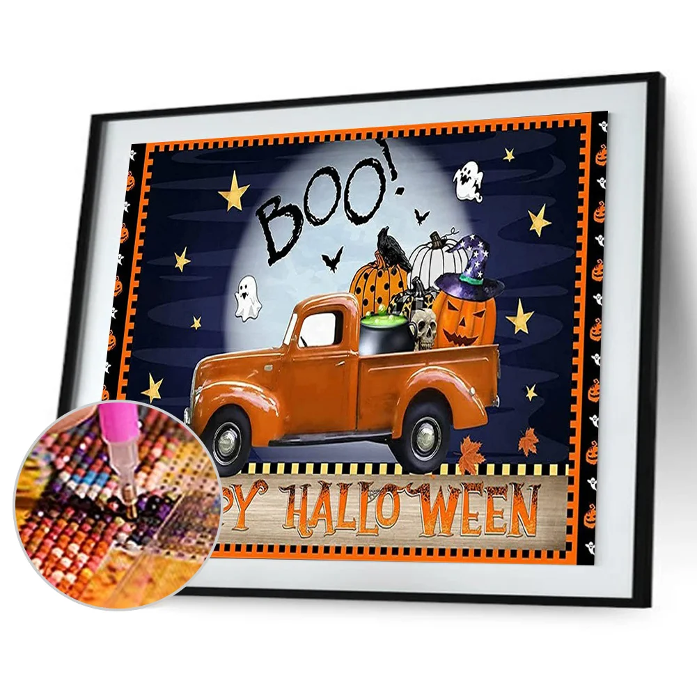 Happy Halloween 5D DIY Diamond Painting Kits Resin Full Round Home Wall Art