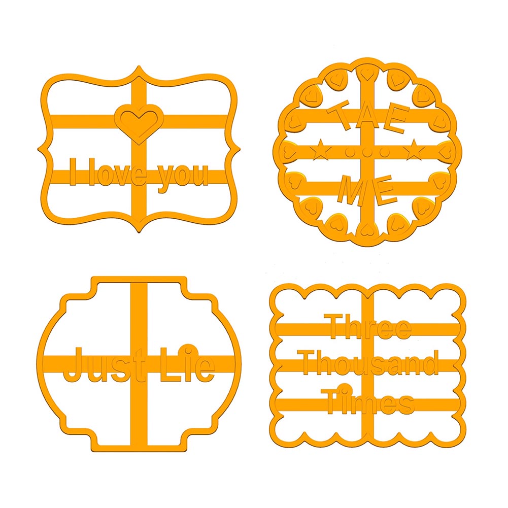 

Plastic DIY Cookie Molds with Good Wishes Form Irreverent Phrases Moulds, 501 Original