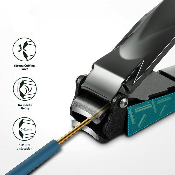 Nail Clipper With Catcher AntiSplash Nail Cutter Stainless Steel Nail