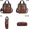 BAIGIO Mens Leather Handbag Crossbody Shoulder Messenger Bag Small Briefcase iPad Tablet Case for Work School Business Travel