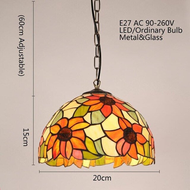 Art Deco Pastoral Modern Glass Pendant Light LED E27 Europe Vintage Hanging Lamp For Living Room Loft Bedroom Kitchen Restaurant