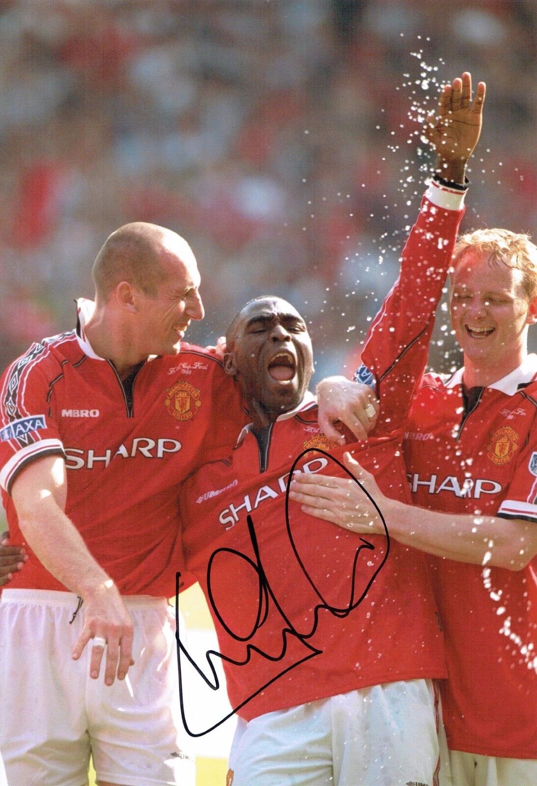 Andy COLE SIGNED Autograph Manchester United Photo Poster painting AFTAL COA Premier League