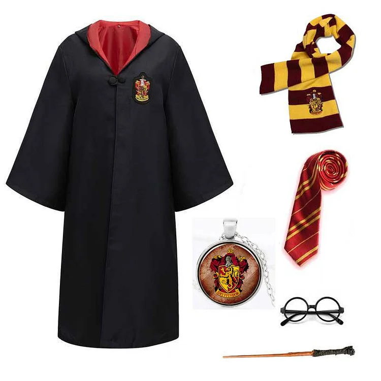 Mayoulove Harry Potter #16 Cosplay  Robe Cloak Clothes Gryffindor Quidditch Costume Magic School Party Uniform-Mayoulove