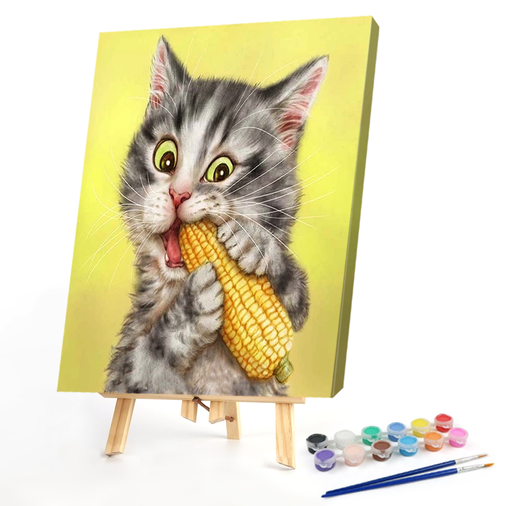 

40*50CM - Paint By Numbers - Cute Cat, 501 Original