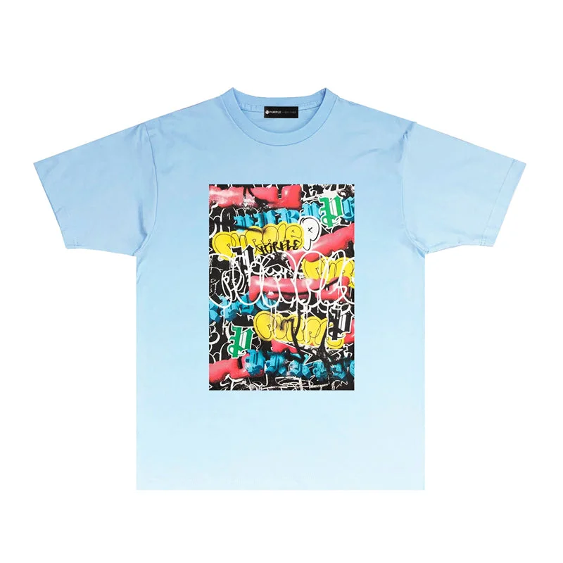 Purple 2023 new fashion T-shirt short sleeves