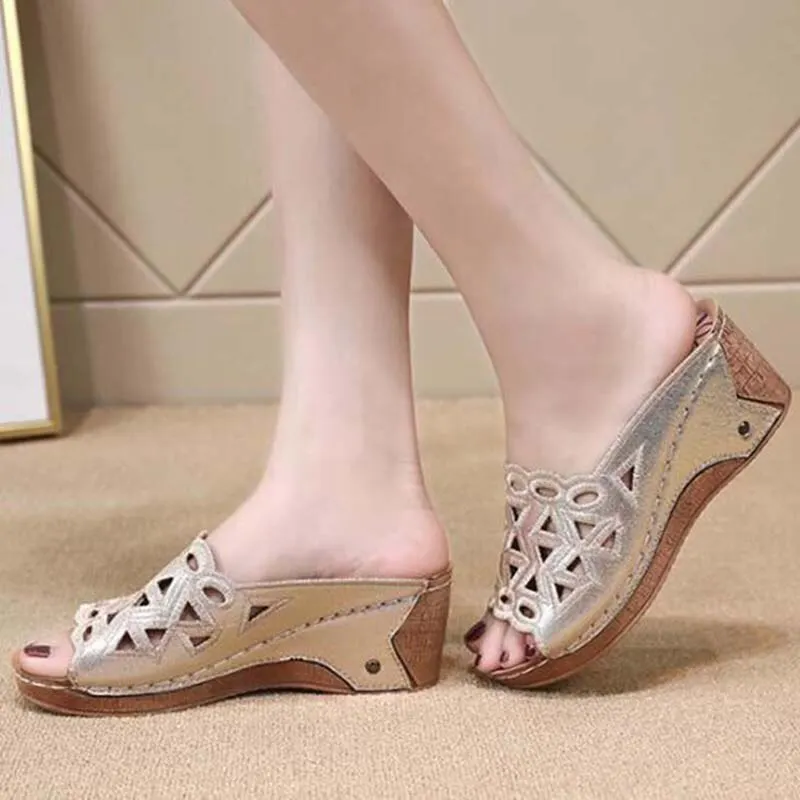 Summer Women Sandals Designer Shoes Woman Thick Sole Platform Sandals Woman Comfortable Ladies Sandals Beach Femmes Chaussures