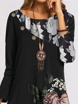 Women Half Sleeve V-neck Solid Color Dress