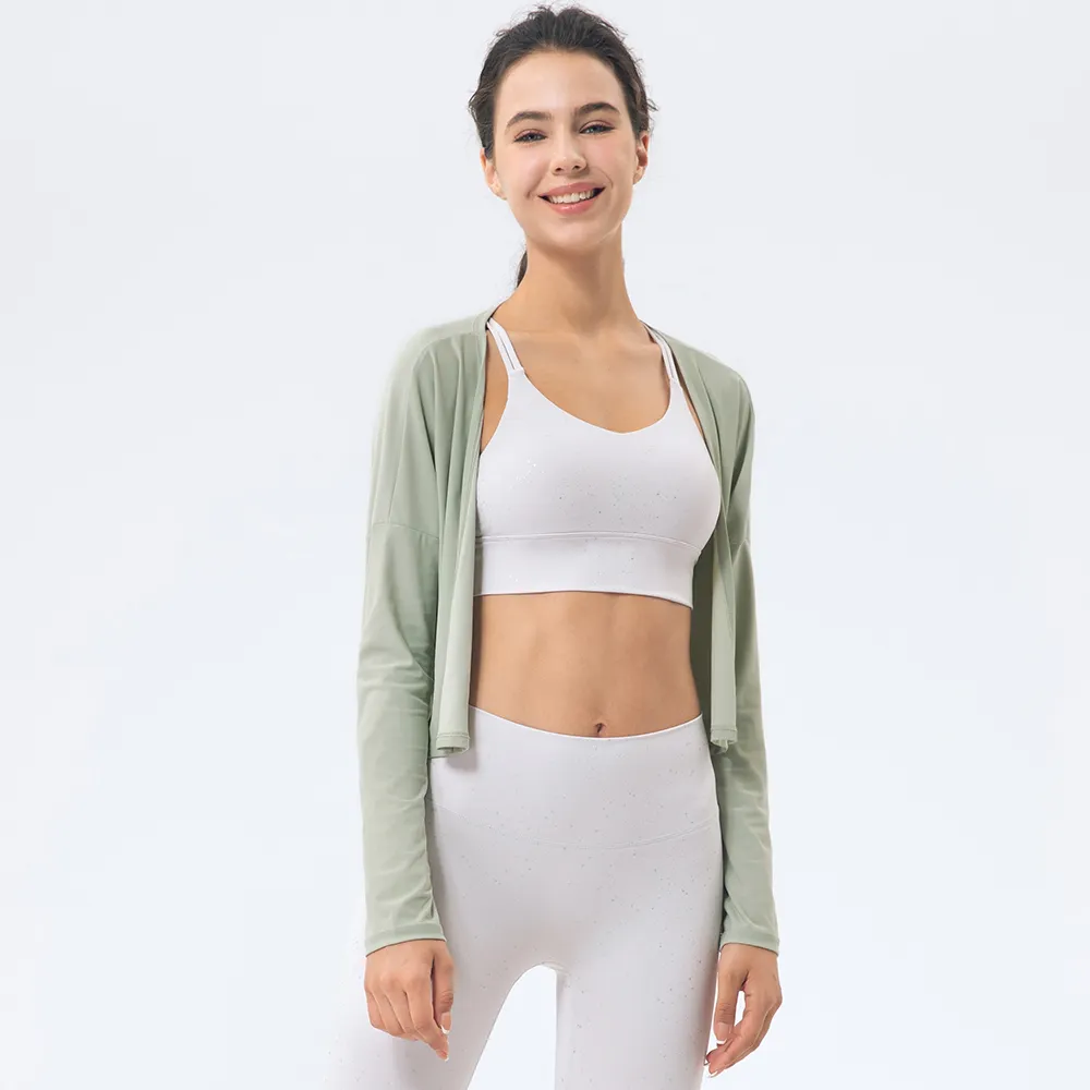 Hergymclothing long sleeve crop top athletic