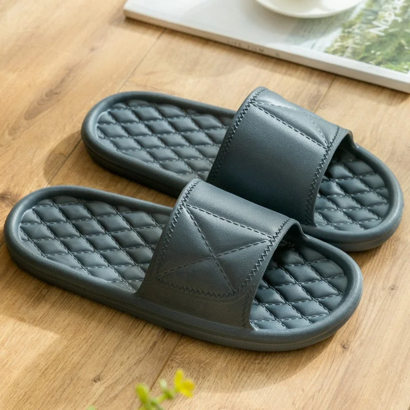2021 New Women Summer Slippers Thick Bottom Indoor Home Slides House Bathroom Non-Slip Soft Massage Sole Cool Slippers