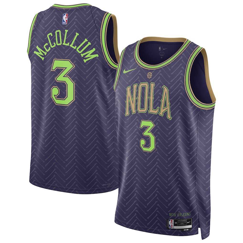 Unisex New Orleans Pelicans CJ McCollum  Purple 2024/25 Swingman  Jersey - City Edition mysite