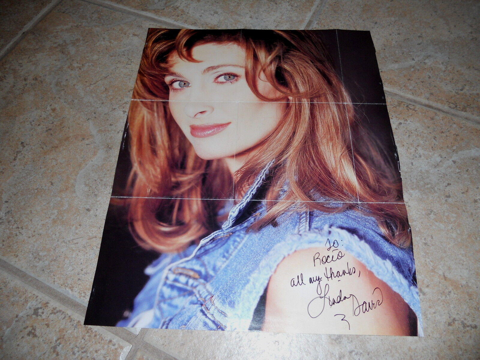 Linda Davis Signed Autographed Shoot For The Moon CD Poster Insert Photo Poster painting