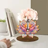 Diamond Painting Wooden Lotus Diamond Painting Flower Vase Ornaments for Home Office Decor