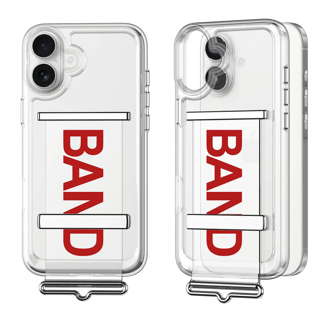 Suitable for iPhone 16 wristband bracket transparent mobile phone case