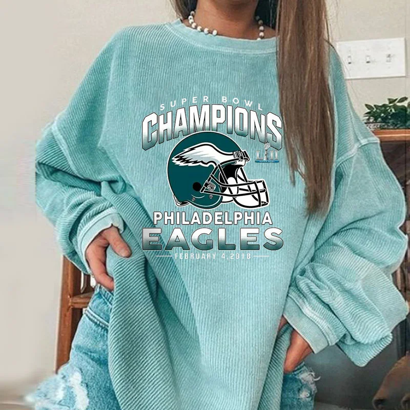 Women's Vintage Support Philadelphia Eagles Football Sweatshirt