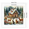 Christmas Cottage-11CT Stamped Cross Stitch 45*45cm/17.72*17.72in