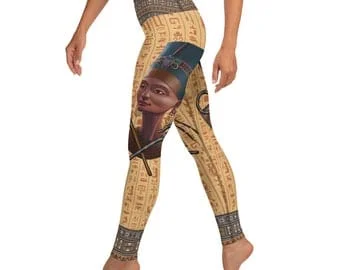 pornhint Pornhint This Queen of Egypt Nefertiti African print yoga leggings is a perfect gift for her. Celebrate Black History with African leggings.