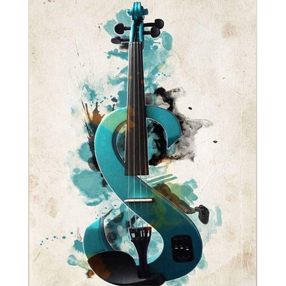 

30*40CM-Round Drill Diamond Painting-Guitar, 501 Original