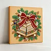(25x25cm)DIY Pearl Painting Xmas Framed Handmade Pearl Material Art Kit Living Room Decor