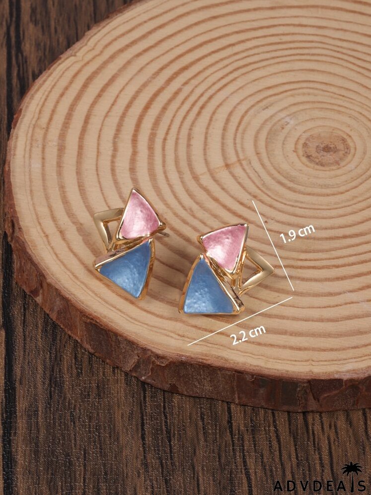 3pcs Triangle Decor Jewelry Set