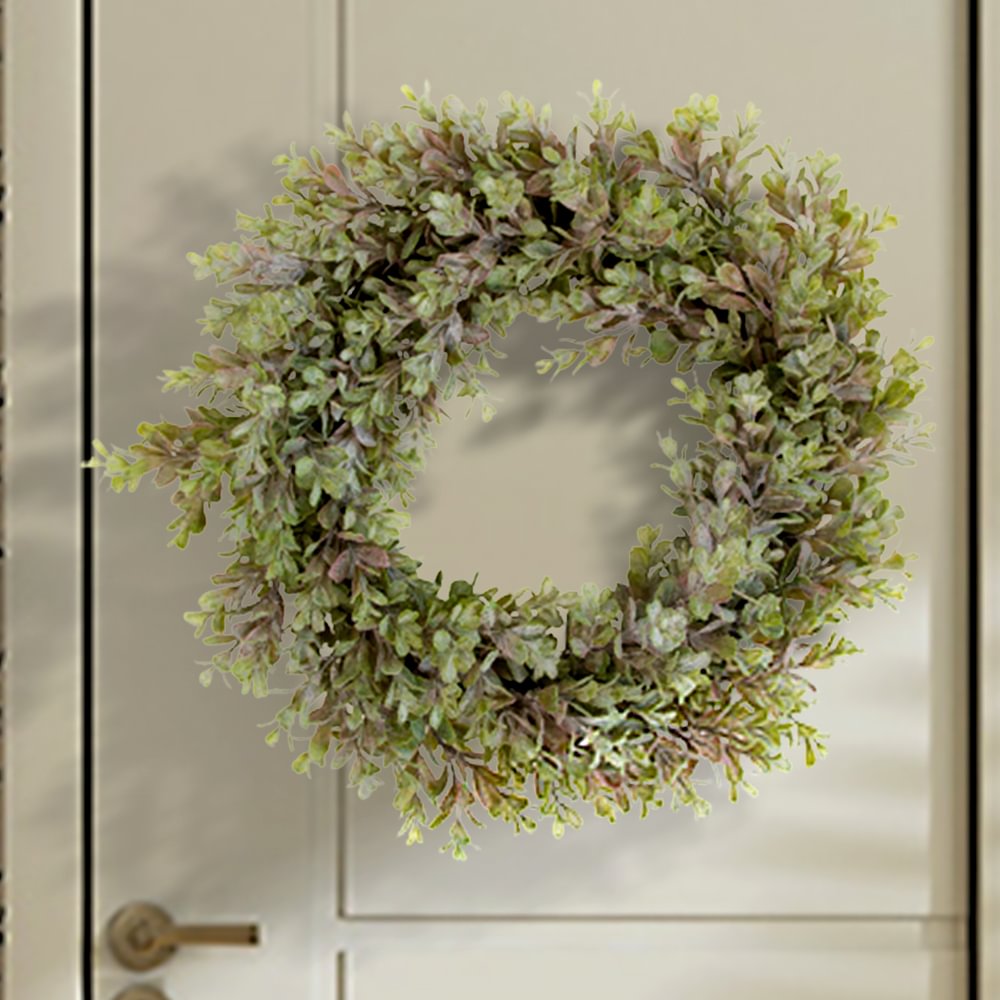Elegant Boxwood Wreath Spring Door Wreath