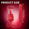 2024 Upgrade Rose Flapping & Realistic G-Spot Dildo and Clitoris Vibrator Plug