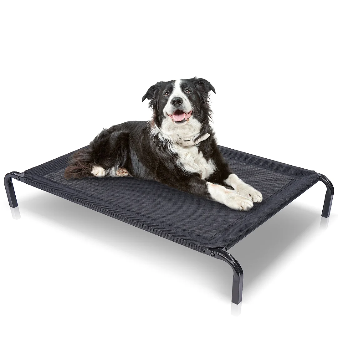 Raised Dog Cot Beds, Heavy Duty Pet Cots with Durable Supportive Recyclable Washable Mesh, Indoor & Outdoor Dog Bed