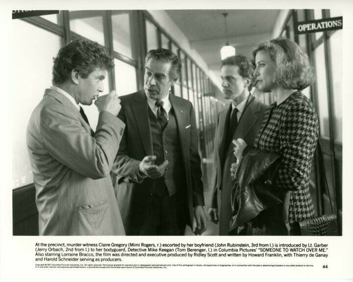 Tom Berenger Jerry Orbach Mimi Rogers Someone to Watch Over Me Orig. Press Photo Poster painting