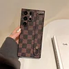 Fits S24/S23 leather plaid phone case