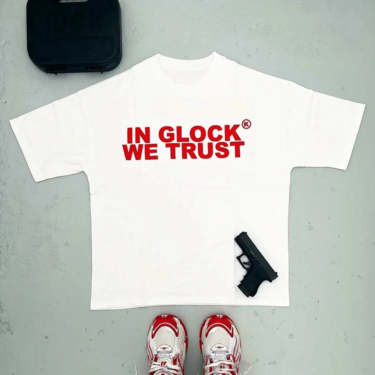  In Glock We Trust printed T-shirt