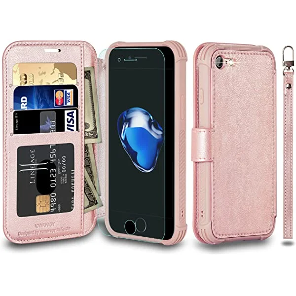 VANAVAGY iPhone SE 2022/iPhone SE 2020 Wallet /iPhone 8/iPhone 7 Wallet Case 4.7 inch