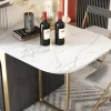 Light Luxury Folding Dining Table And Chair Set Small Apartment Modern Multifunctional Kitchen Rock Board Table Mesa Furniture
