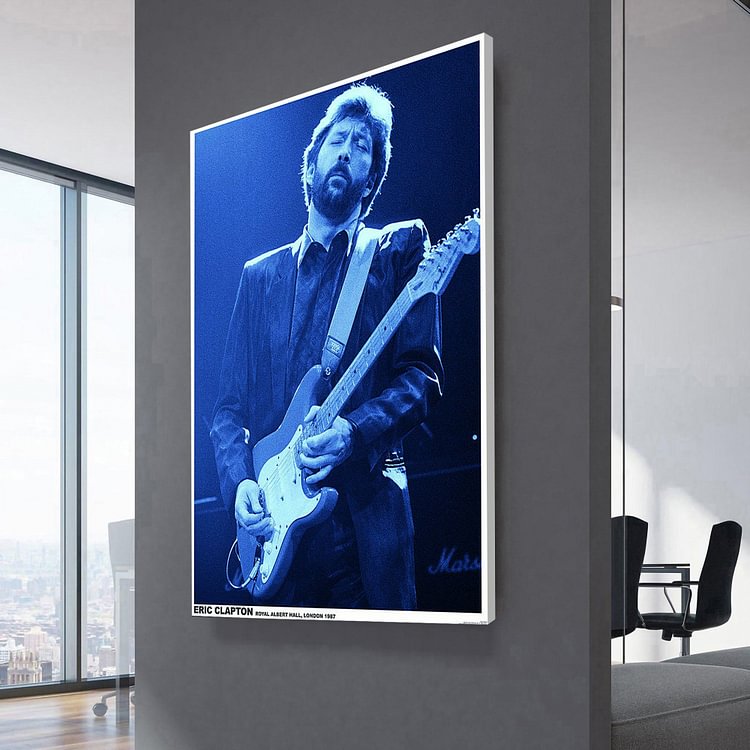 Eric Clapton performs on stage Canvas Wall Art