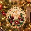 DIY Pearl Diamond Painting Christmas Wreath Hanging Ornament Kit