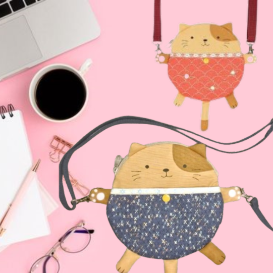 DIY Round Face Cat Crossbody Bag-Template + Instructions