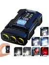 COB+SMD LED Super Bright Flashlight Rotatable Hat Clip Light for Night Running