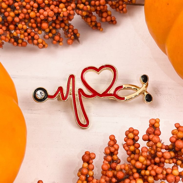 Stethoscope Heartbeat Pin