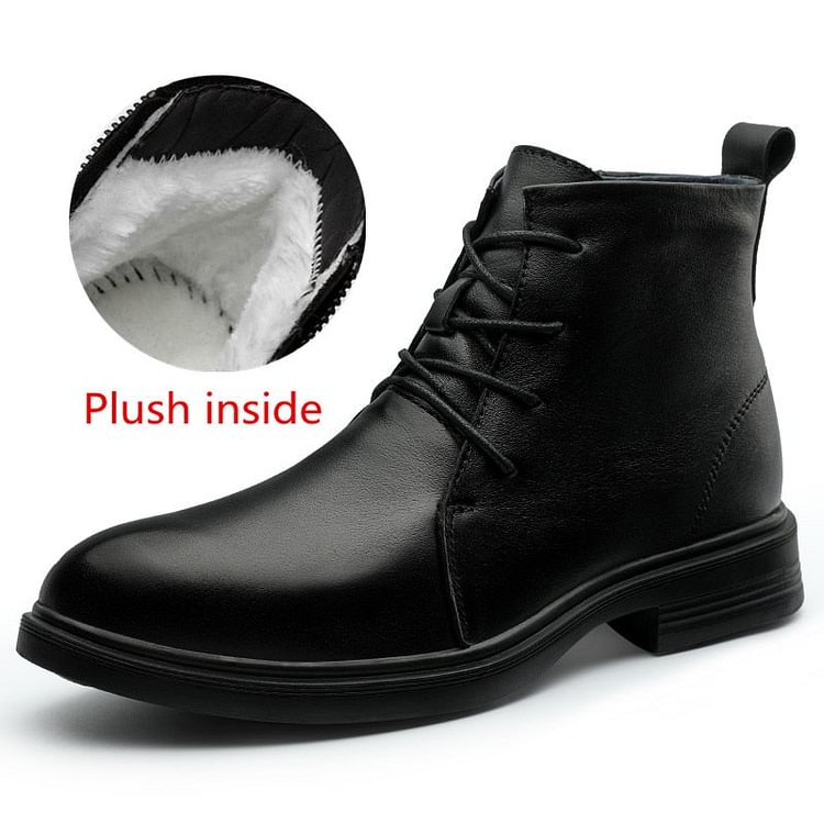 Big Size 50 Men Boots Comfy Lace-up High Quality Genuine Leather Mens Boots 2021 Winter Fashion Casual Shoes Man Durable Outsole
