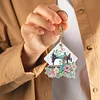 9pcs Sewing Machine DIY Diamond Art Keychains