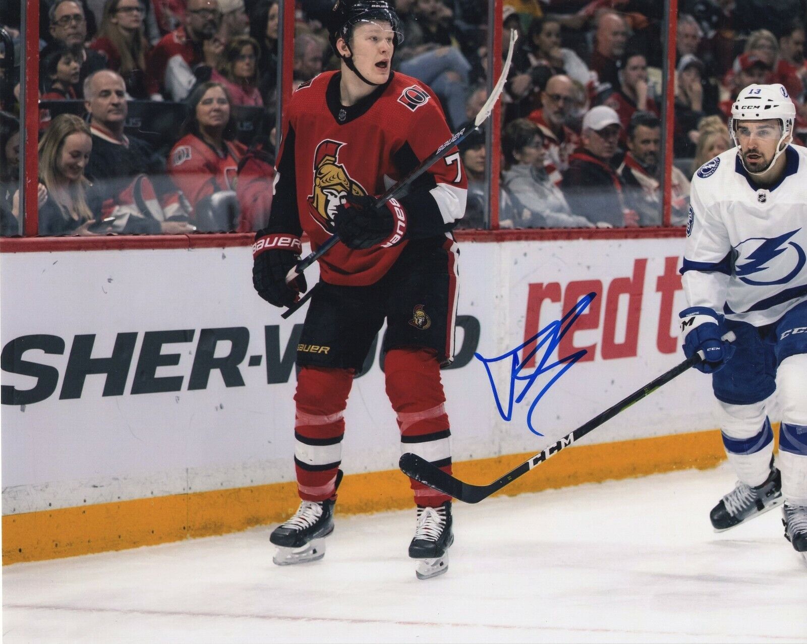 BRADY TKACHUK SIGNED AUTOGRAPH OTTAWA SENATORS 8X10 Photo Poster painting PROOF