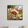 40x40cm fleur 5d bricolage plein perceur rond diamant peinture kit d&eacute;coration murale &agrave; la maison
