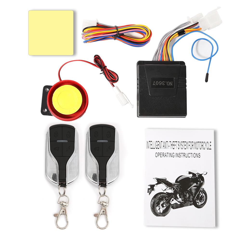 

12V Motorcycle Alarm System Anti-theft Security Alarm System Remote Control, 501 Original