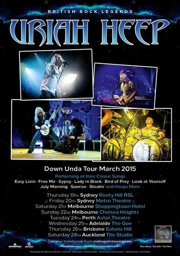 URIAH HEEP POSTER - AUSTRALIA TOUR 2015 - Photo Poster painting QUALITY INSERT -  POST!