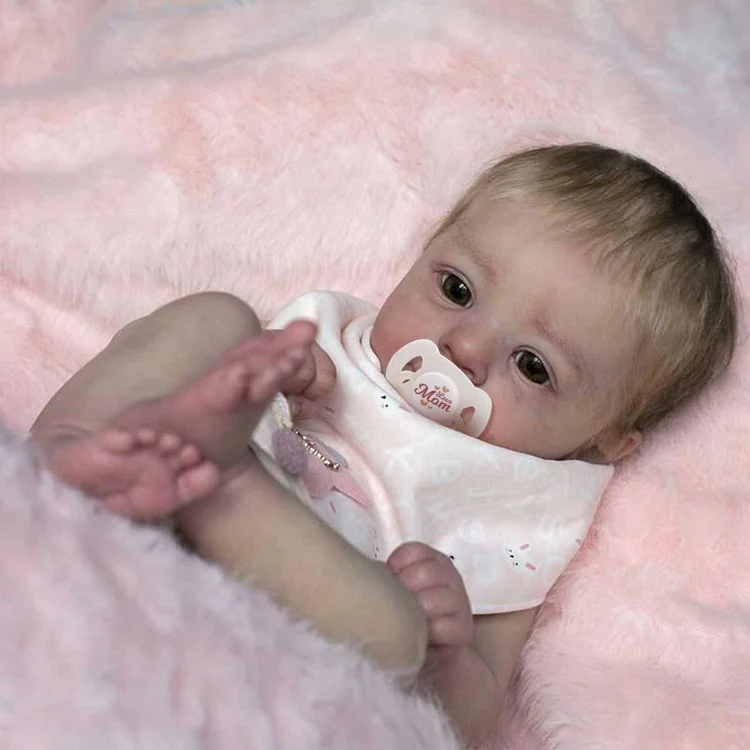 [Heartbeat💖 & Sound🔊] 18'' Truly Look Real Cute Cloth Body Reborn Baby Newborn Girl Doll Named Labtara Rebornartdoll® RSAW-Rebornartdoll®