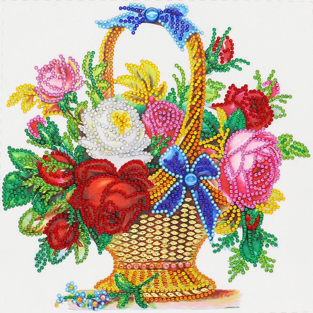 Flower Basket - Partial Drill - Special Diamond Painting