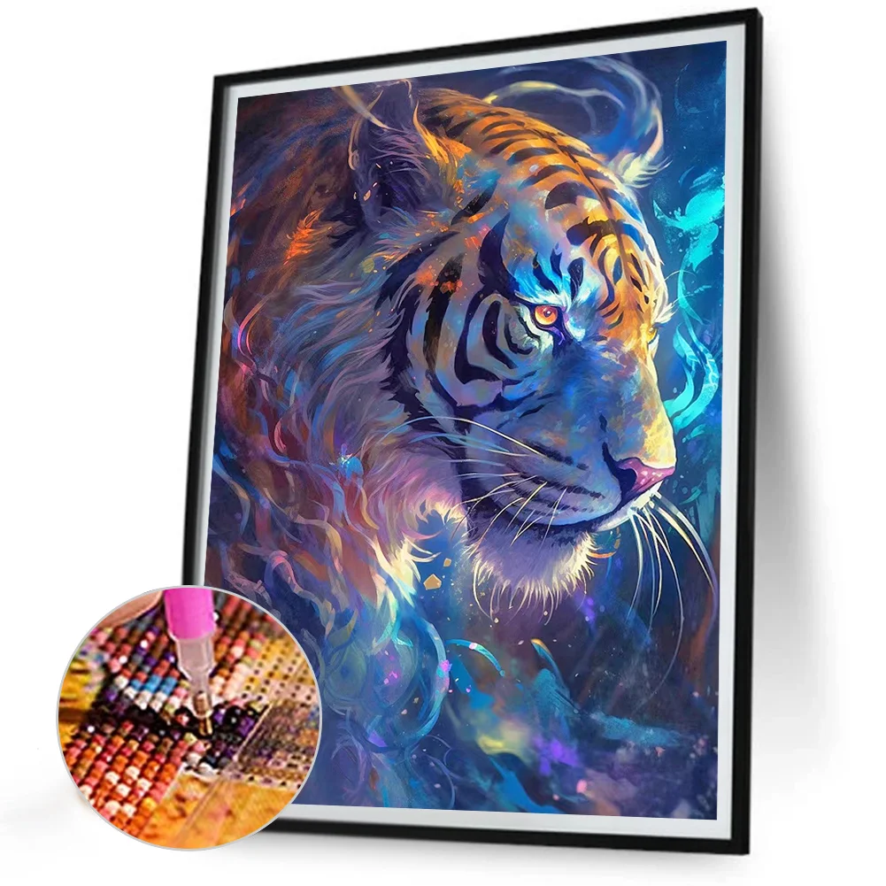 Diamond Painting - Full Round Drill - Imaginary Tiger(Canvas|30*40cm)