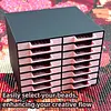 16Pcs Rhinestone Tray Storage Rack Set Large Capacity Diamond Painting Storage Tray Stackable Drilling Disc Rack for DIY Crafts Rhinestones Sorting Trays (Black)