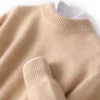 Thickened half turtleneck pullover casual sweater