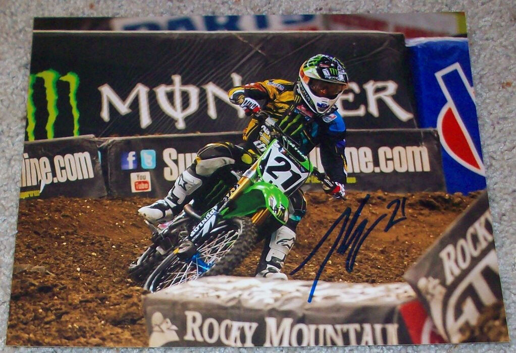 JAKE WEIMER #21 SIGNED SUPERCROSS AMA MOTOCROSS 8x10 Photo Poster painting B AUTOGRAPH